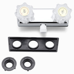 OasisFlow RV Shower Faucet easy installation for two-hole, four-inch centers.