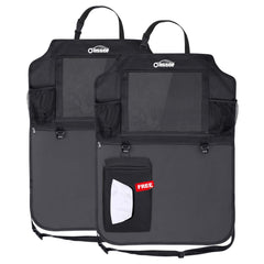 Oasser clear iPad pocket back seat organizer showing tablet accessibility