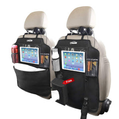 Oasser seat back protector with 12.9-inch iPad holder for easy on the road viewing
