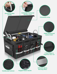 Oasser trunk organizer removable dividers create custom space for tools