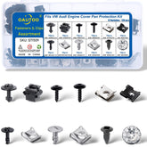 OAUTOO 120pc engine cover fastener kit for Audi, VW, Porsche and Skoda panels.