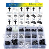 OAUTOO 240pcs bolt and U-nut kit in box for quick car repairs