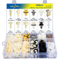 OAUTOO 240-piece GM door panel clips set in box for quick replacements