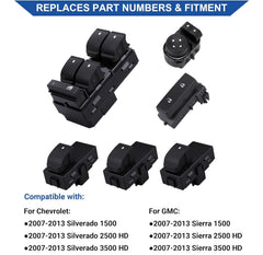 Obaee passenger window switch for Silverado, reliable control for rear seating