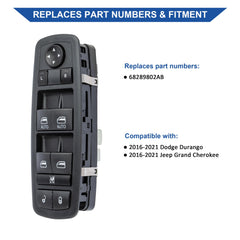 Obaee window switch replacement for Dodge Durango front-left control button