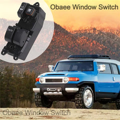 Obaee Master window switch close-up shows durable materials and long-life promise.