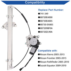 Obaee Nissan Frontier window regulator motor ensures reliable power window motion.