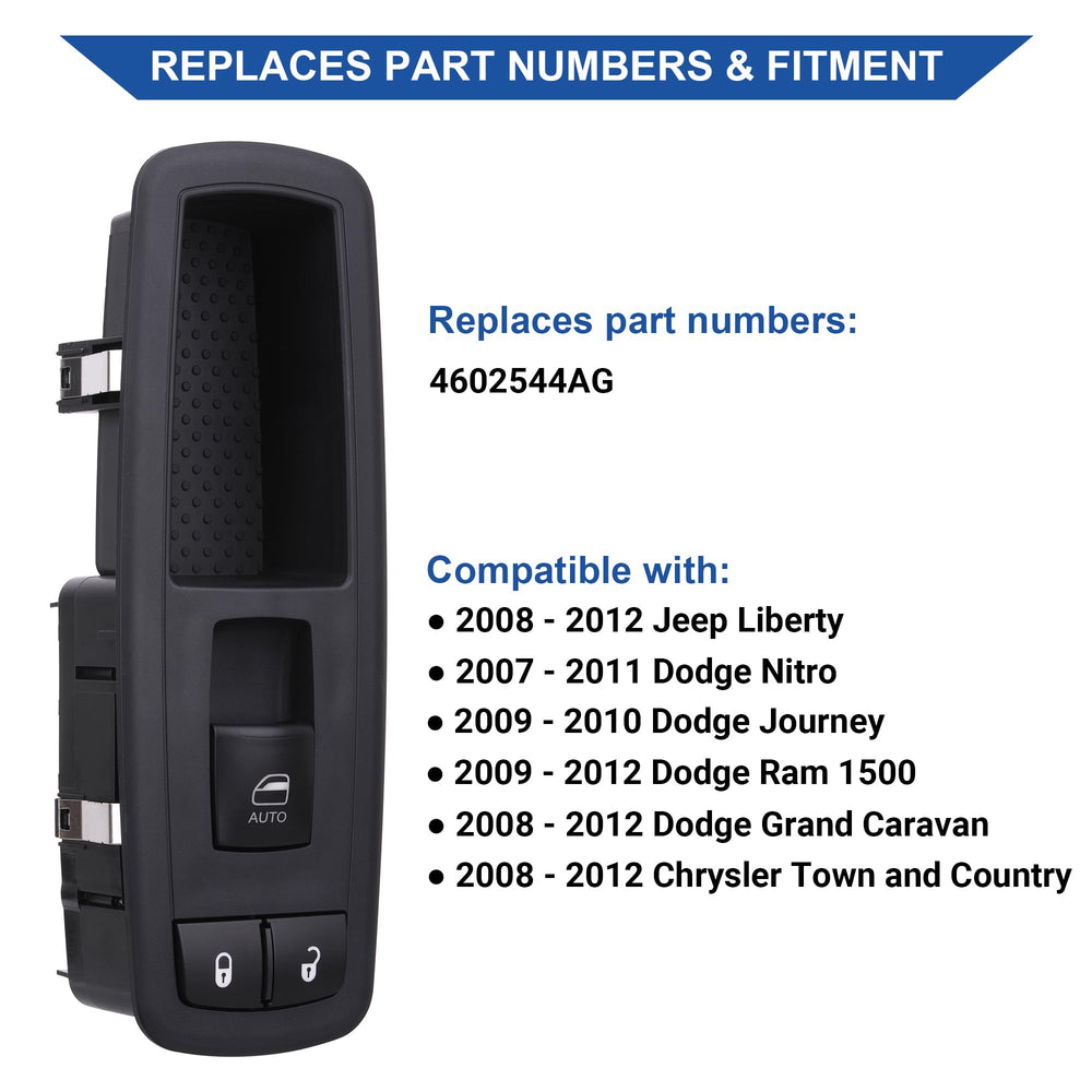 Obaee 4602544AG passenger window switch: reliable control replacement for compatible vehicles.
