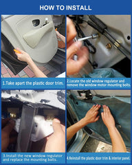 Obaee rear-right regulator motor detail for BMW E46