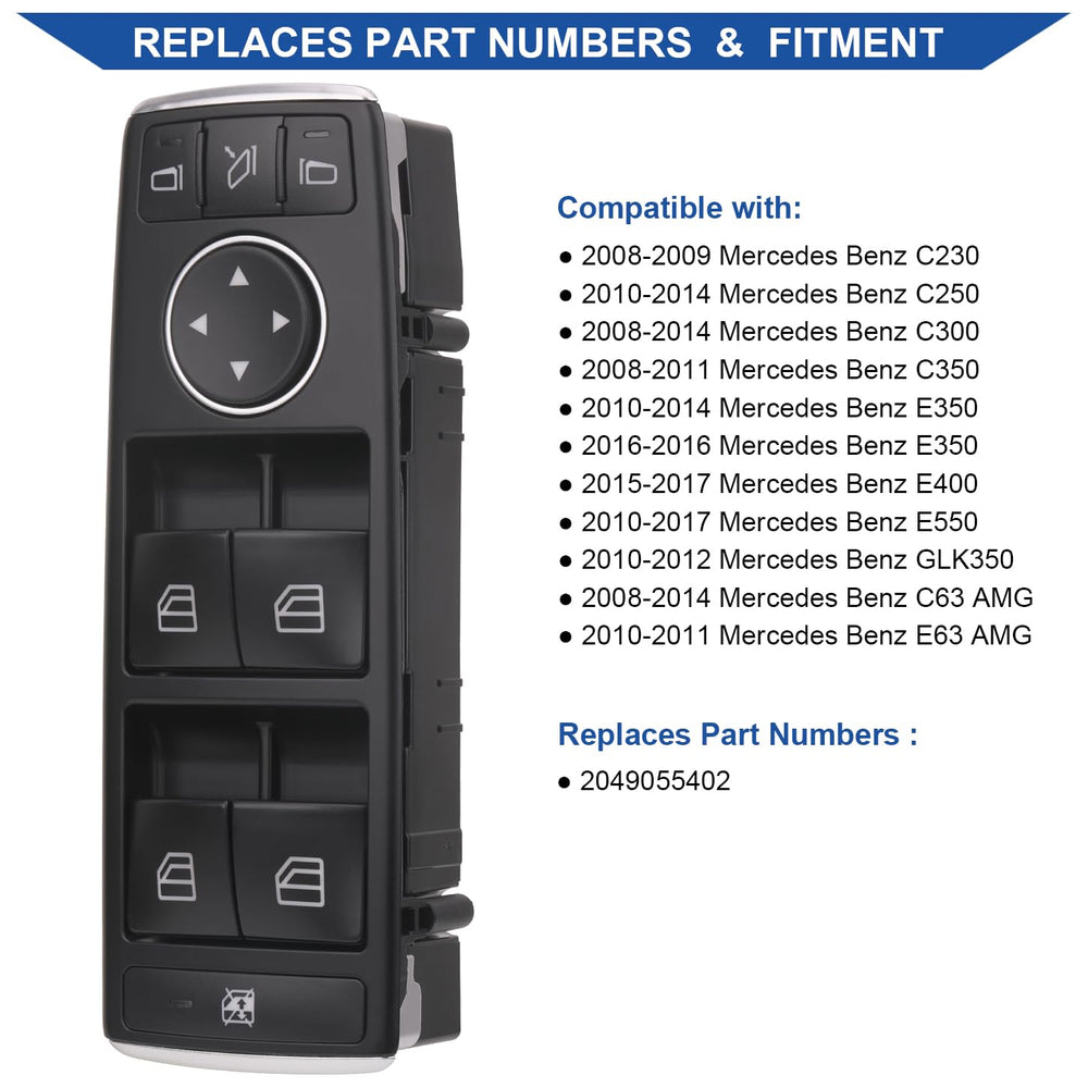 Obaee replacement OEM 2049055402 window switch offers an easy fit with original equipment feel.