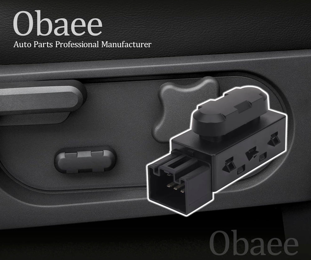 Obaee seat adjustment switch in car dashboard for comfort.