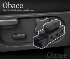 Obaee seat adjustment switch in car dashboard for comfort.