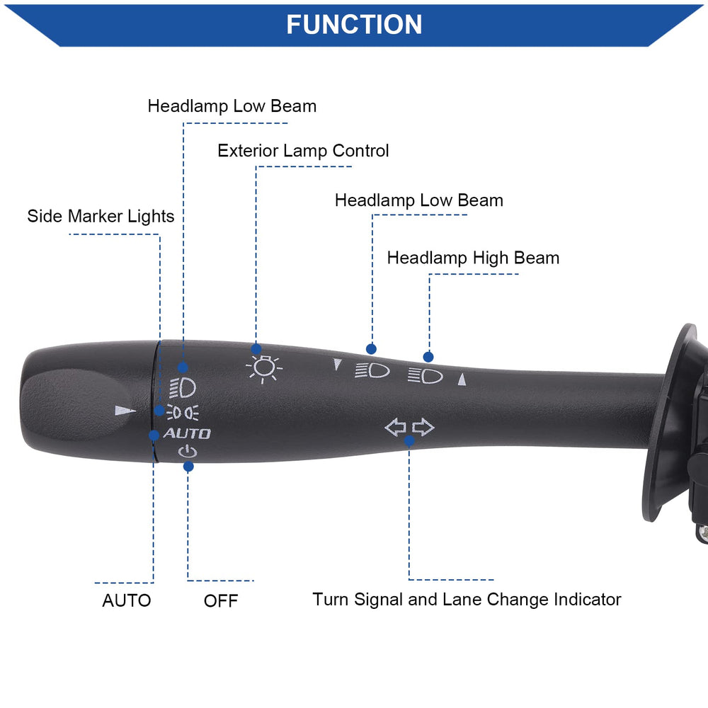 Obaee turn signal switch for Saturn Aura front view; precise indicator control.