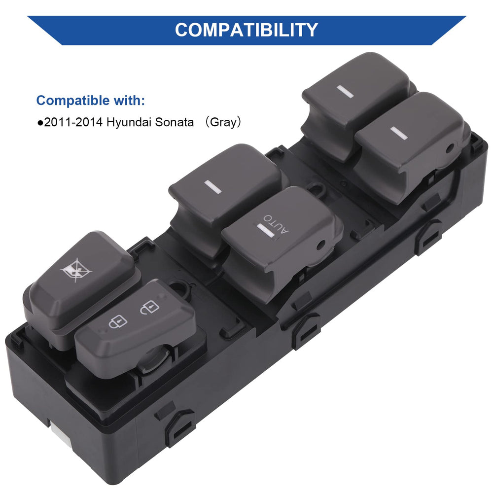 Obaee window switch close-up top view, gray, durable replacement part