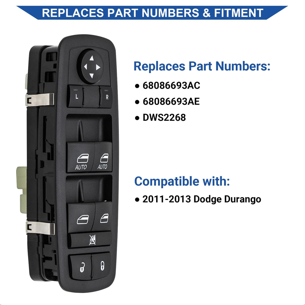 Obaee window switch packaging shows complete replacement parts for quick setup.