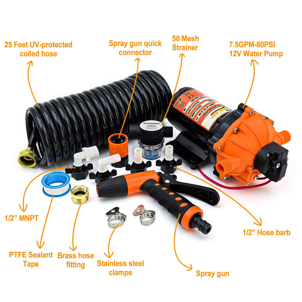 OBALOGI quick-connect nozzle in use for efficient freshwater cleaning on decks.