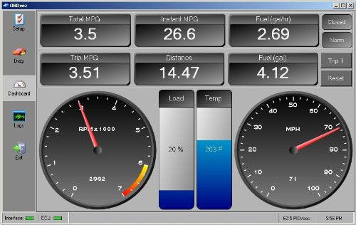 OBDLink LX diagnostics on bike with MotoScan support.