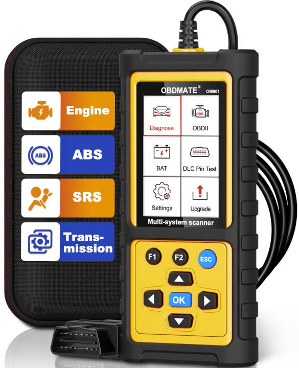 OBDMATE OM901 front view, compact design for portable car diagnostics