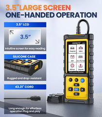 OBDMATE OM901 diagnostic kit content with case and cables