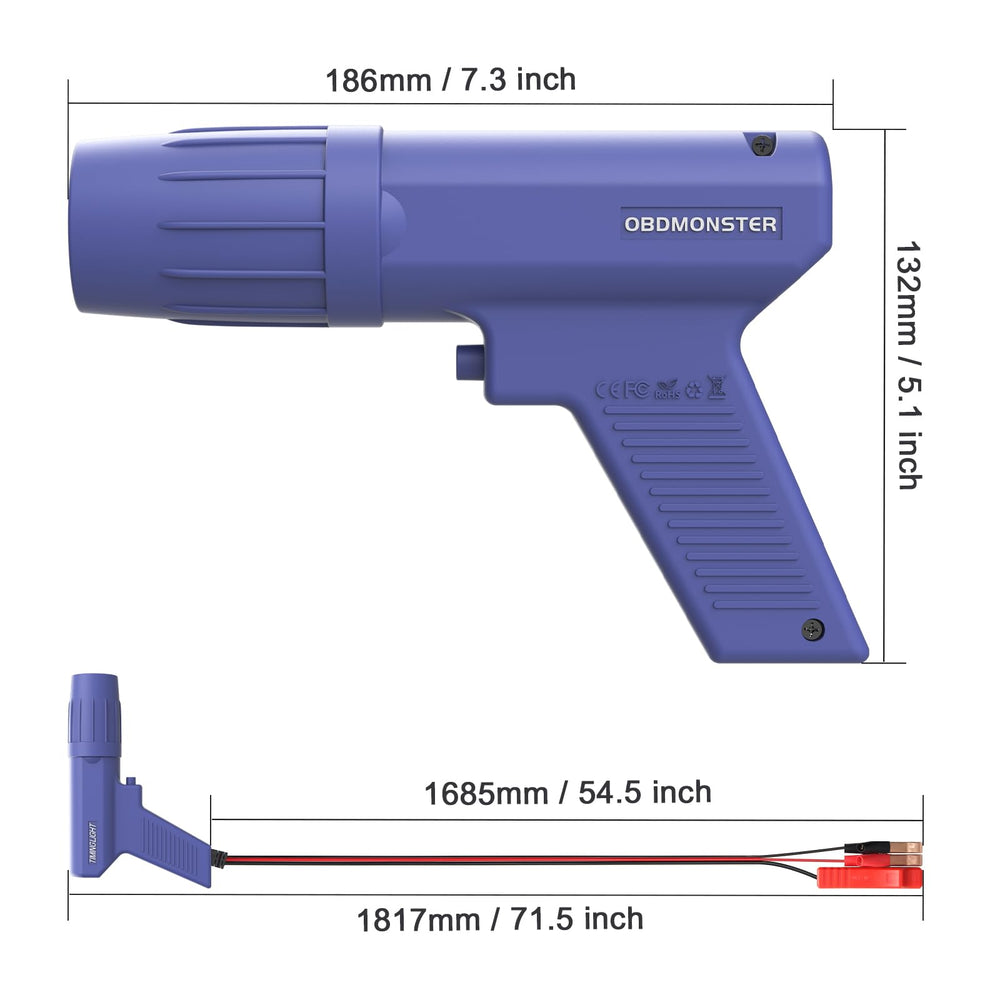 OBDMONSTER Pro ignition light ergonomic handle for comfortable operation.