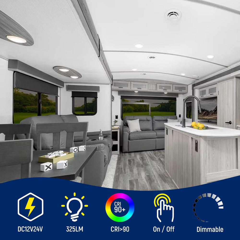 Obeaming diffused LED light delivers glare-free, even illumination.