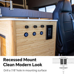 Obeaming panel-ready installation for under-cabinet or control panels