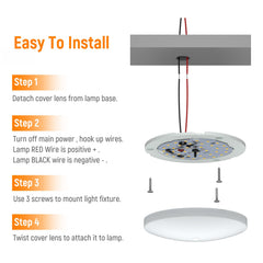 Obeaming easy 3-screw installation for a clean surface mount.