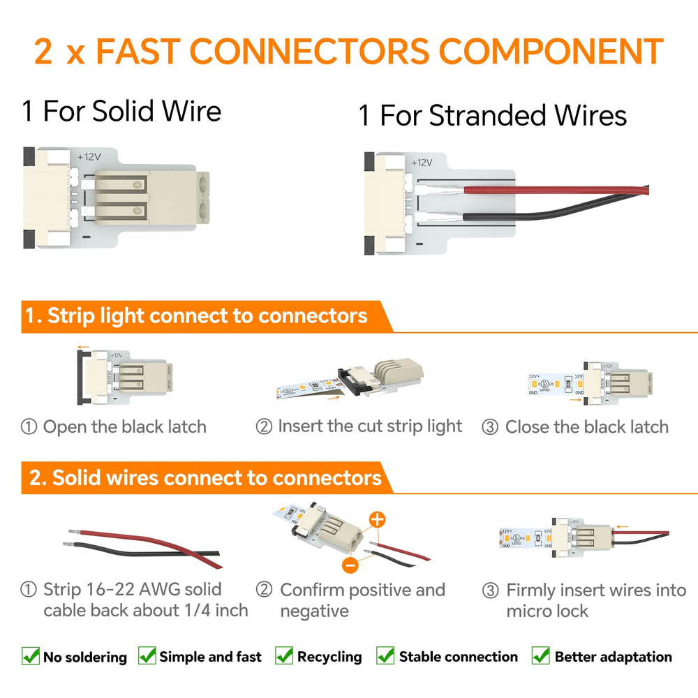 Obeaming RV strip dimmable with 12V power for adjustable brightness.