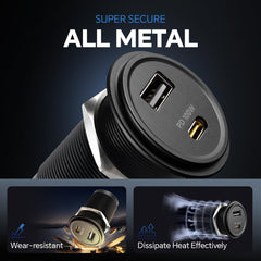 Obeaming waterproof aluminum shell protects ports during use