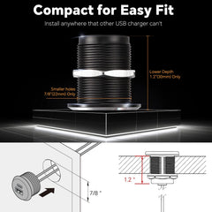 Obeaming wide 12-24V input range fits cars, trucks, RVs, and boats.