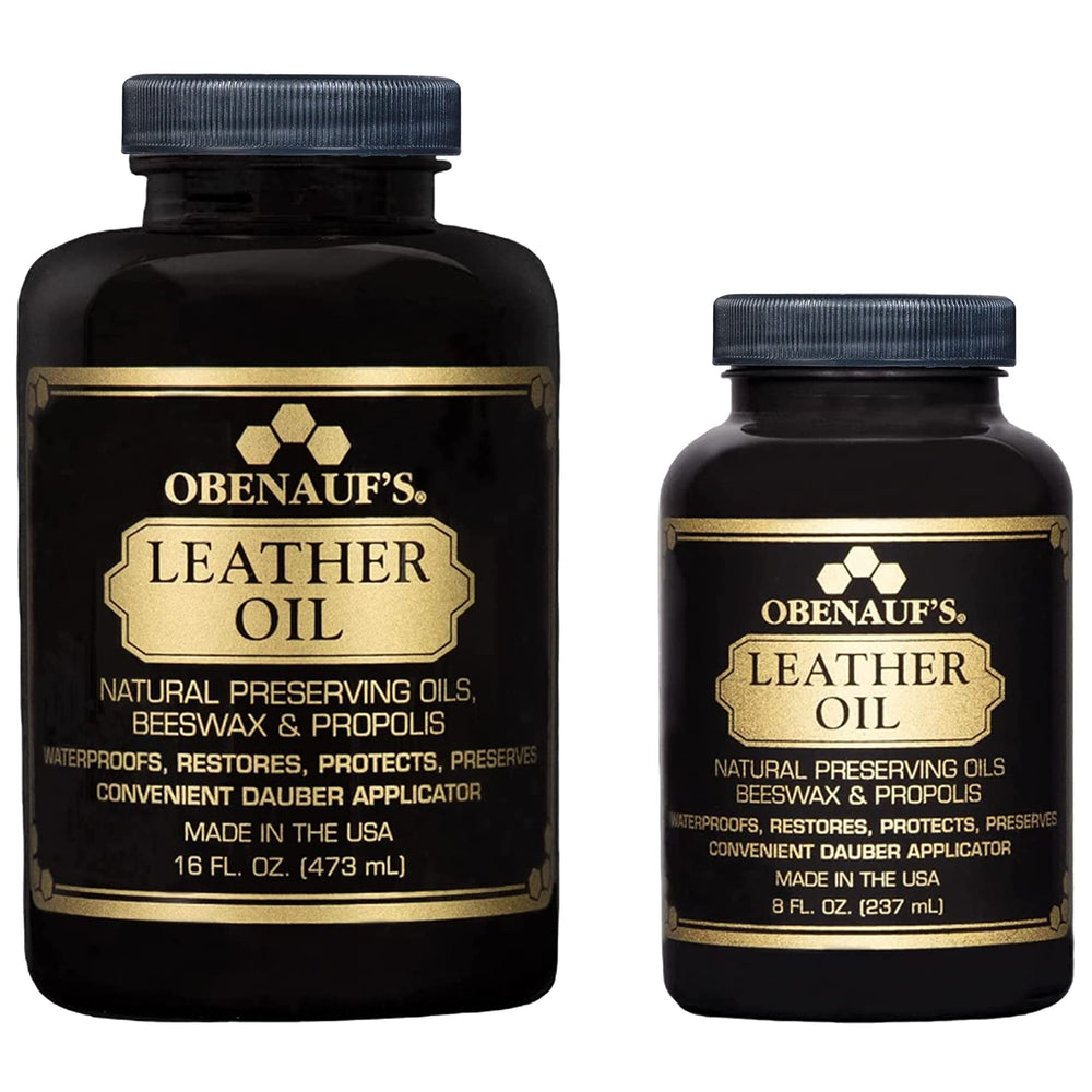 Obenauf's Leather Oil protects car interiors and furniture with a durable finish.