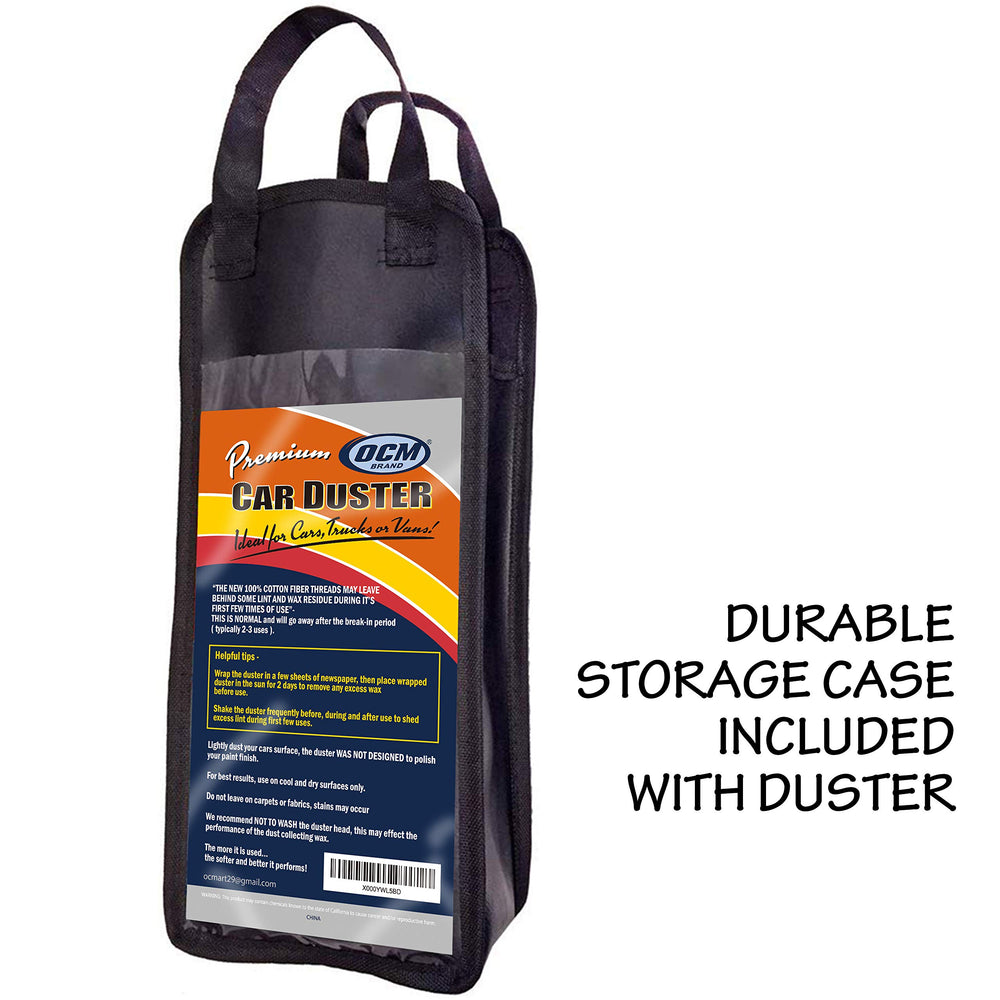 OCM Brand storage cover protects the duster head between uses and extends life.
