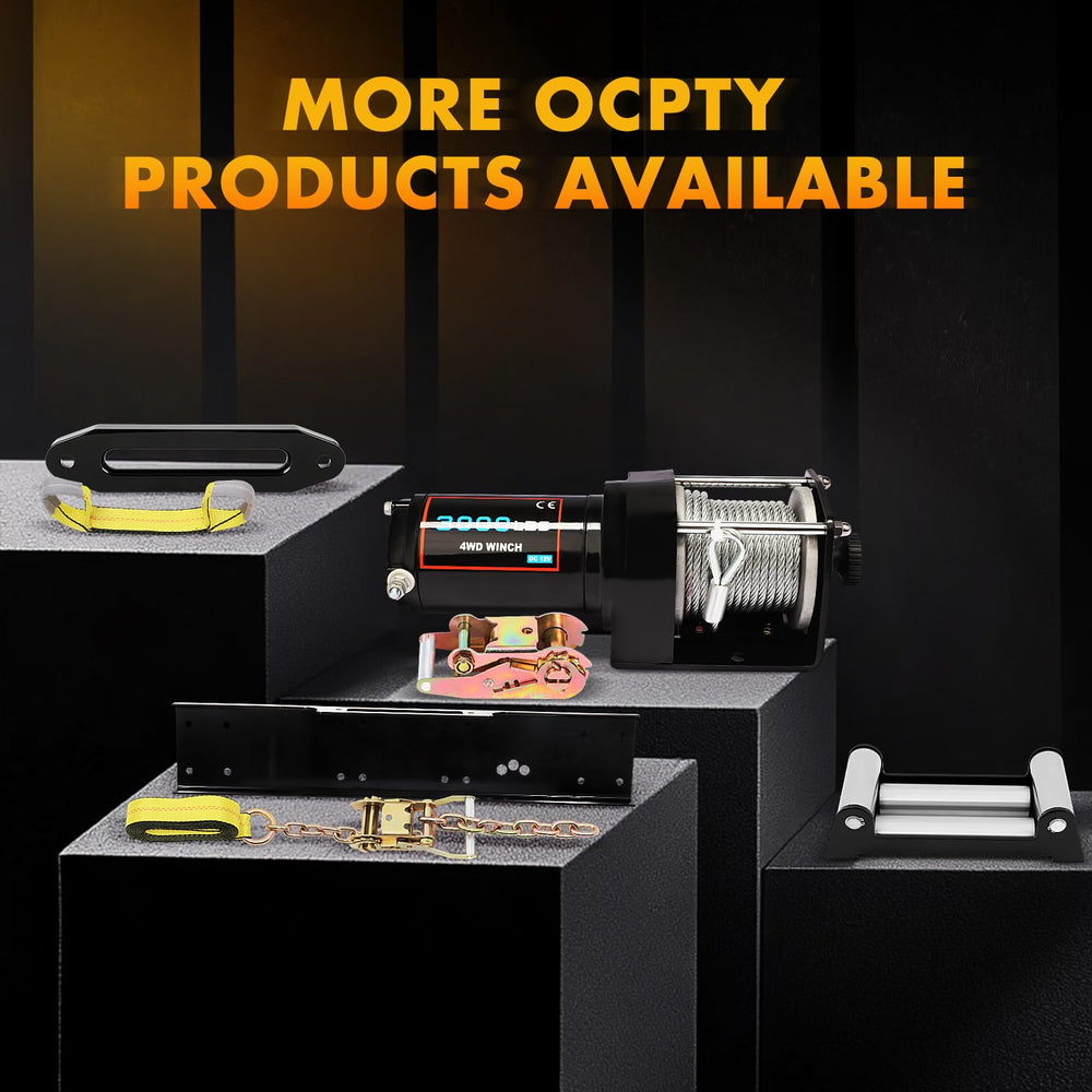 OCPTY 36inch plate photo, ready-to-install for heavy-duty winch integration on trucks.