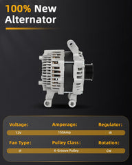 OCPTY alternator for Ford Fusion front view, consistent performance