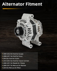 OCPTY alternator for Mazda Tribute front view, energized electronics