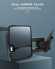 OCPTY towing mirror for GMC Sierra enhances rear visibility for safer reversing