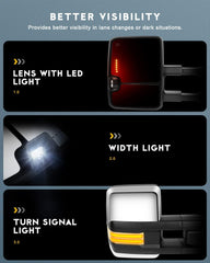 OCPTY rearview mirror with wide view aids lane changes and towing
