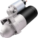 OCPTY starter motor front view with aluminum housing for easy installation.