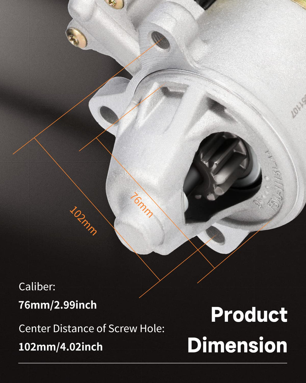 OCPTY Starter SFD0028 label confirms OEM compatibility and key replacement numbers