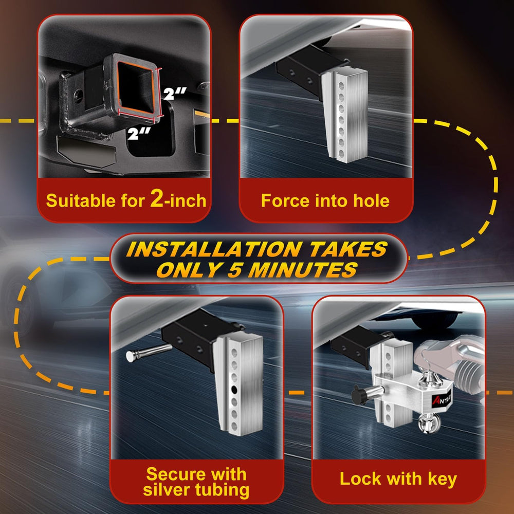 Octora double anti-theft pins add security during roadside stops.