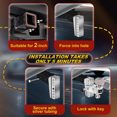 Octora double anti-theft pins add security during roadside stops.