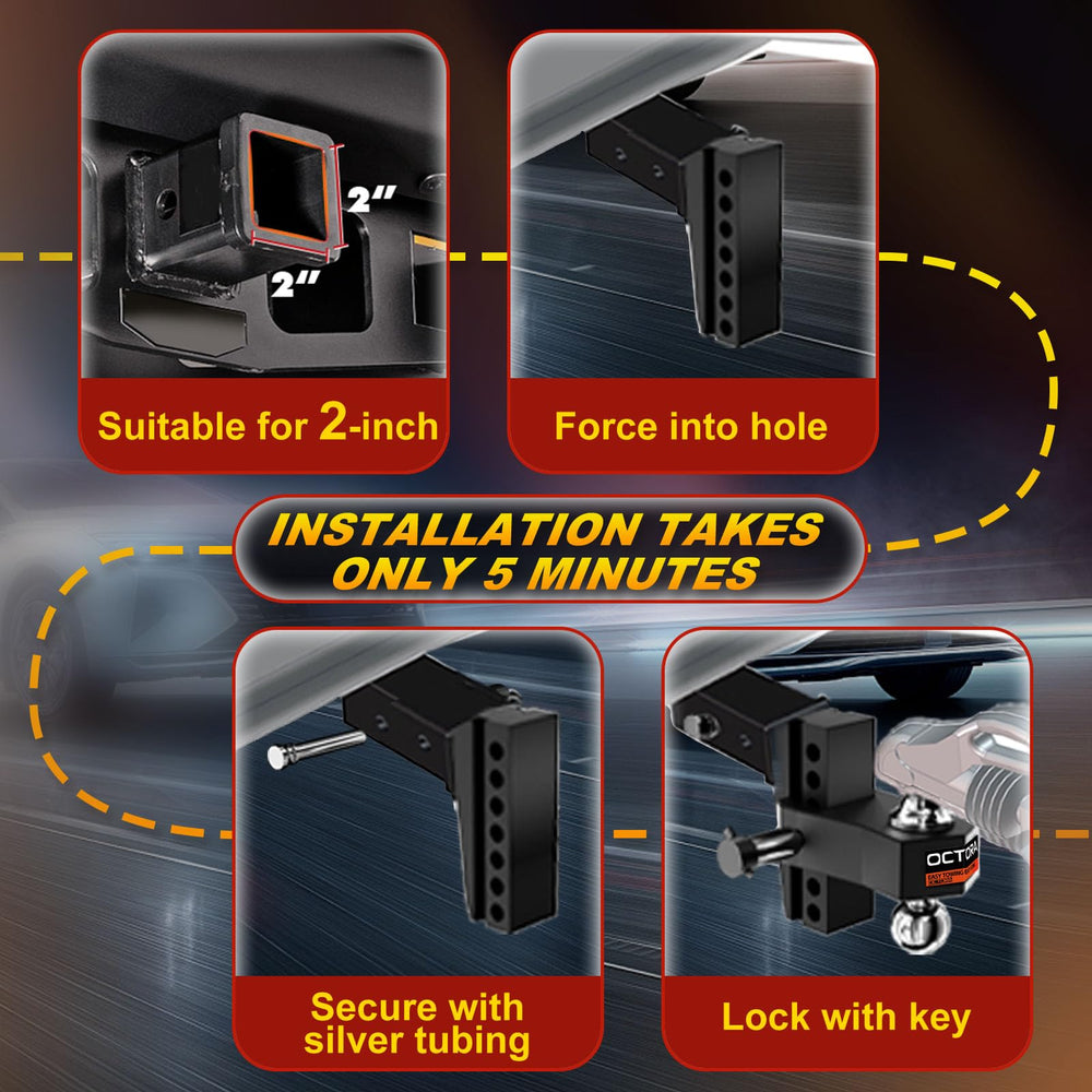 OCTORA popular truck model compatibility for easy towing setup.