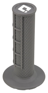 ODI Motocross half-waffle grips grey front view delivering improved grip and control.