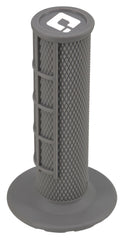 ODI Motocross half-waffle grips grey front view delivering improved grip and control.