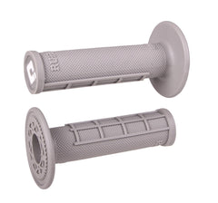 ODI Motocross half-waffle grips grey side view highlighting durability and grip.