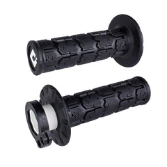 ODI Rogue MX grip set in black lock-on for secure installation on motocross handlebars.