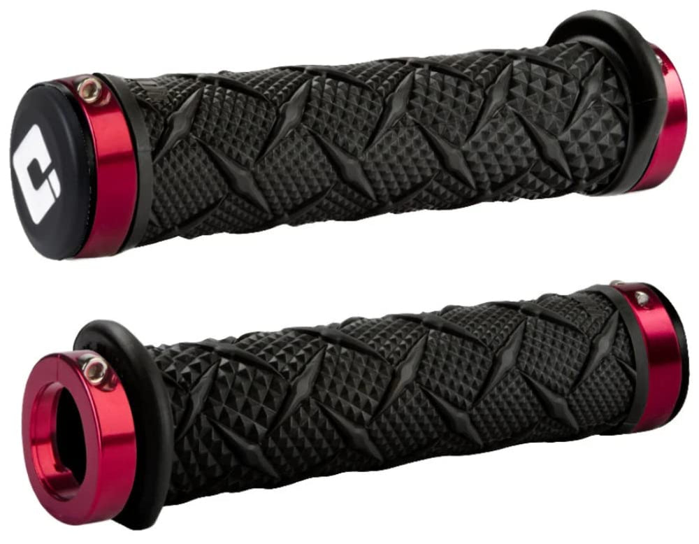 ODI X-Treme Lock-On ATV grips with black and red clamps offer superior traction.