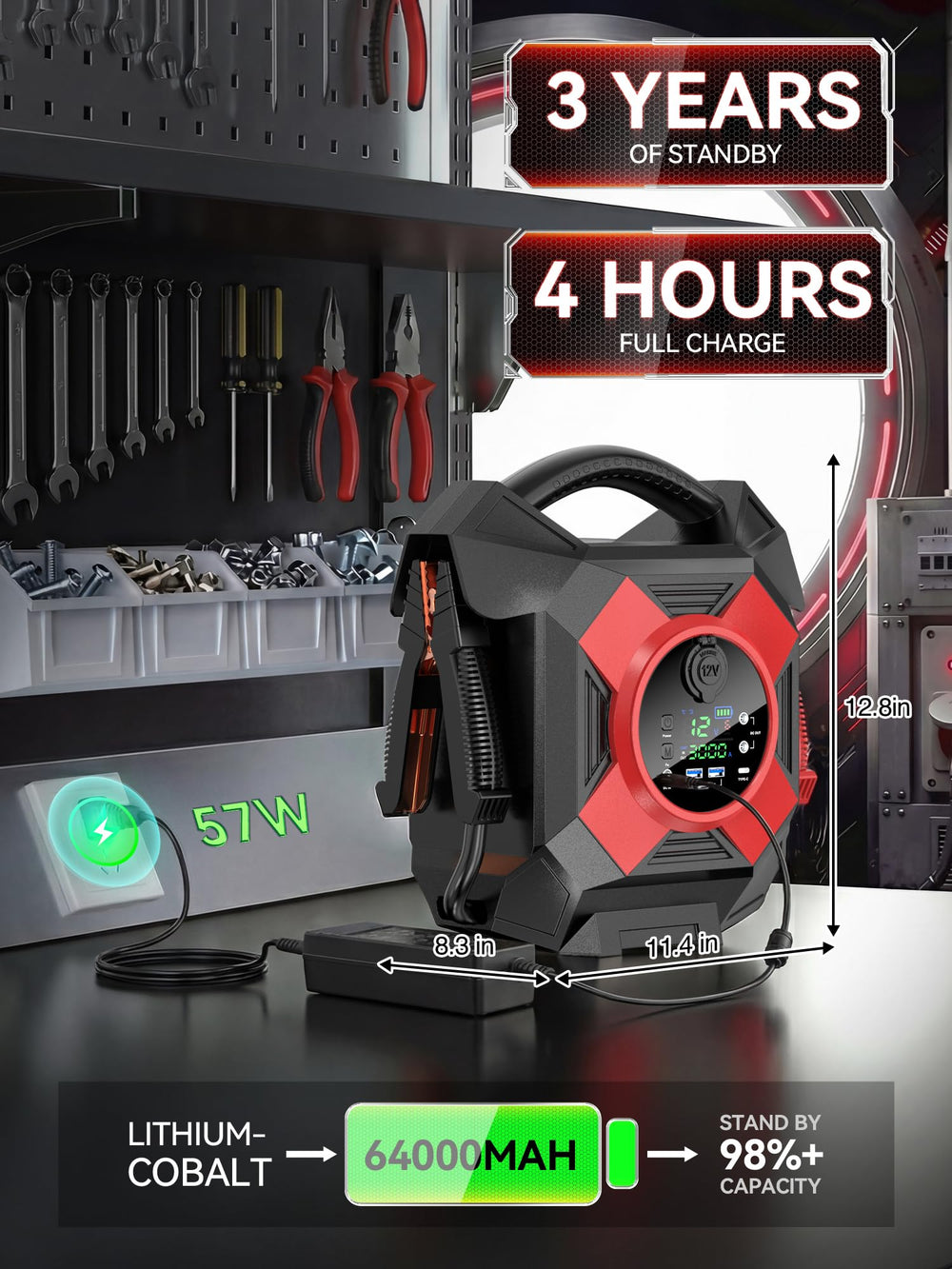 ODUKAKO DM1264 2,000-lumen LED light with SOS mode for emergencies