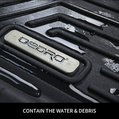 OEDRO cleanable mats wipe down quickly, trapping water and debris for mess-prone trips.