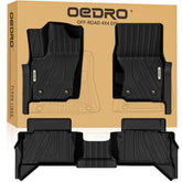 OEDRO Tacoma floor mats front view with edge-to-edge protection.